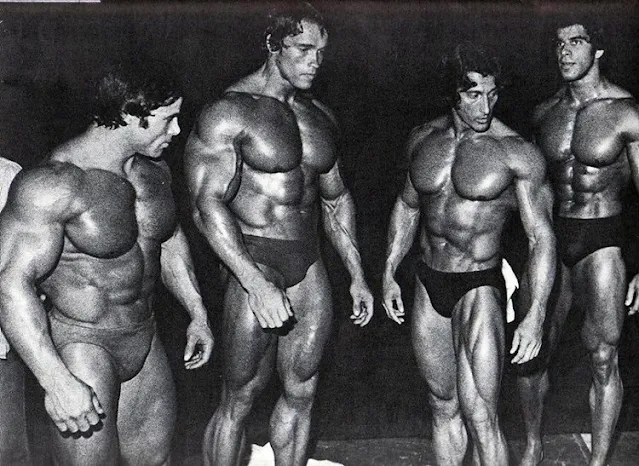 Culturistes et bodybuilders de l'âge du bodybuilding Franco Columbo Arnold Schwarzenegger