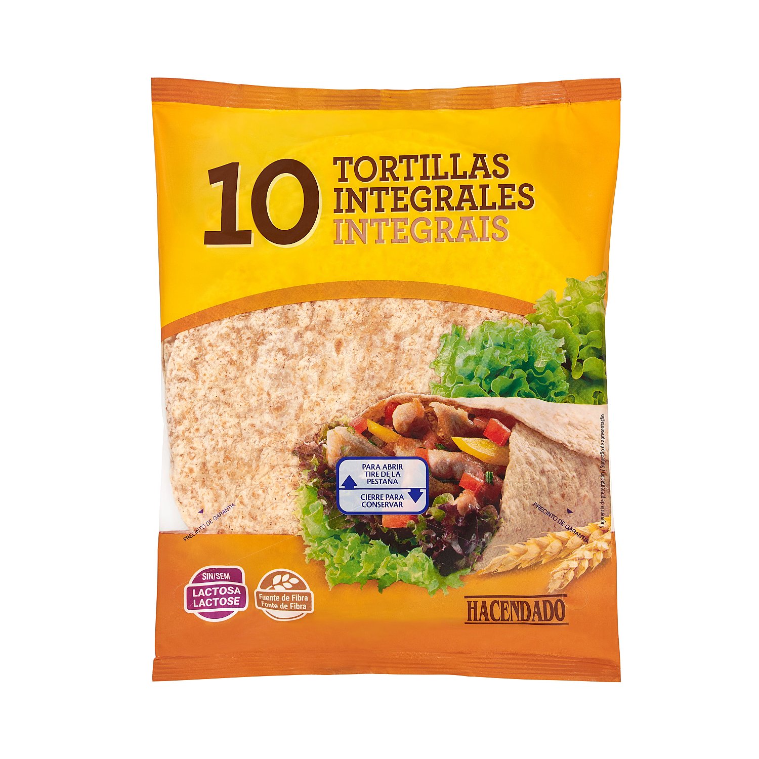 Burritos o fajitas integrales de pollo con verduras