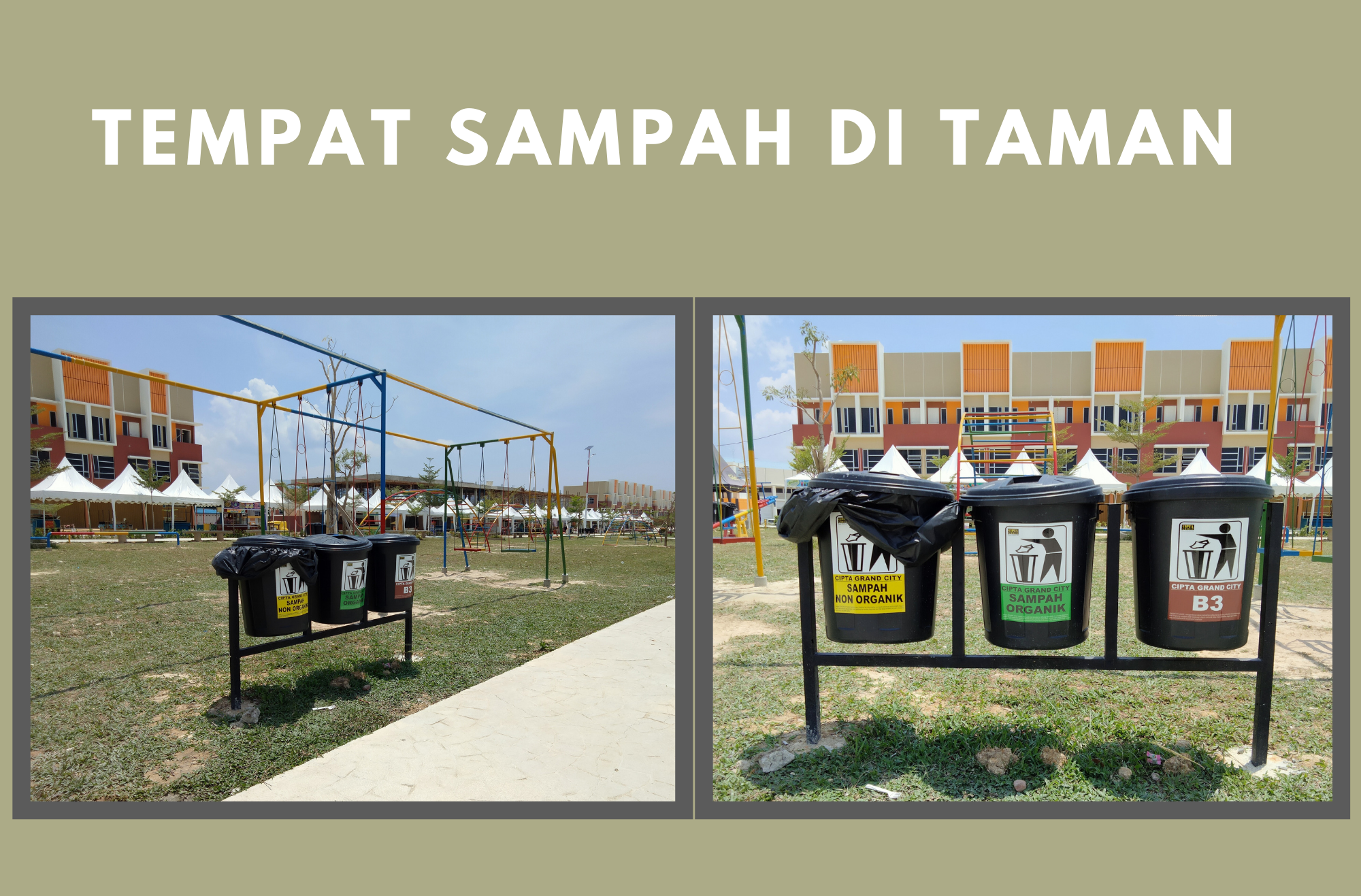 Tempat sampah di taman Tempat sampah di taman
