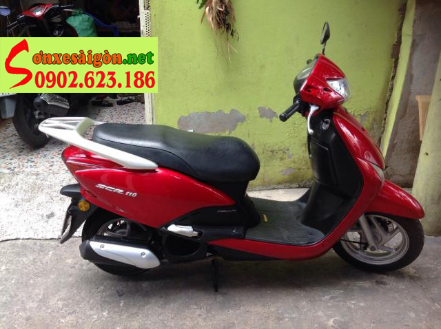 Sơn xe Honda SCR màu đỏ zin