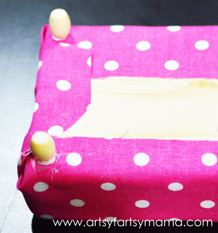 DIY Barbie Bed at artsyfartsymama.com #dollfurniture #BarbieFurniture