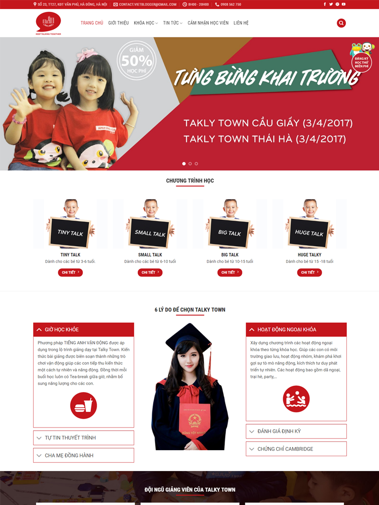 Template blogspot landing page trung tâm tiếng Anh