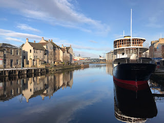 Shore Leith with the ship Ocean Mist and Victoria Swing Bridge in background by Kevin Nosferatu for Skulferatu Project