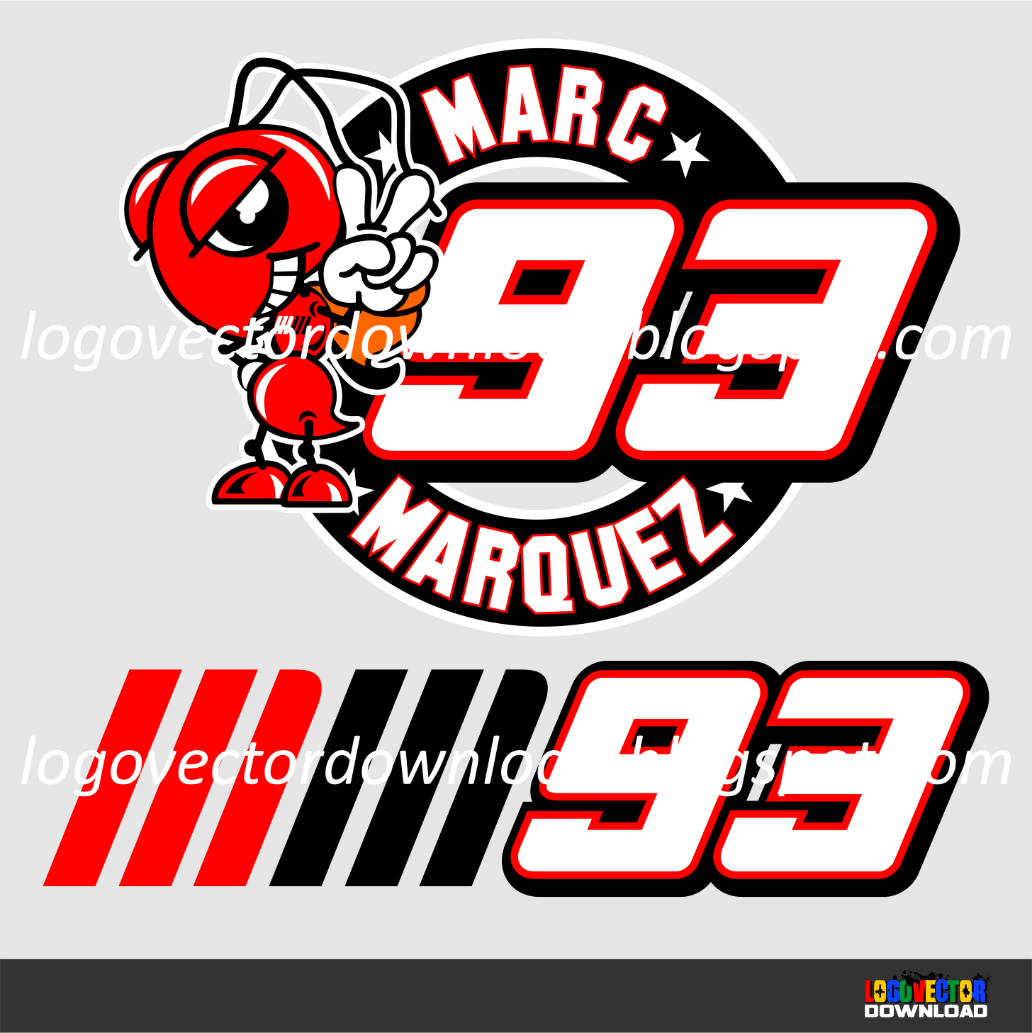 Marc Marquez 93 Logo Vector Cdr Download - Logo Vector Download