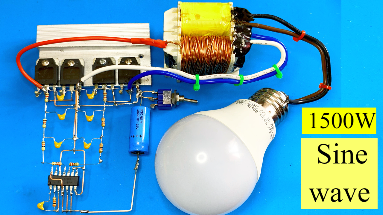 how to make simple inverter 1500W