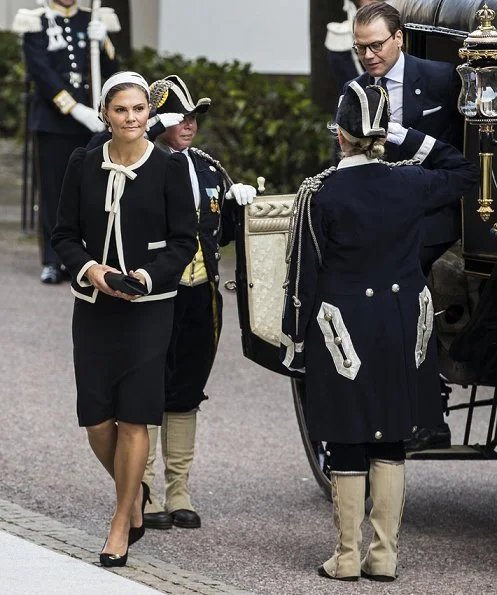 King Carl XVI Gustaf, Queen Silvia, Crown Princess Victoria, Prince Daniel, Prince Carl Philip and Princess Sofia at Riksdag