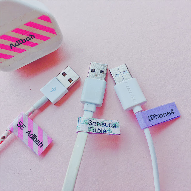 Label untuk Wayar Charger / Cords nurinkhairi