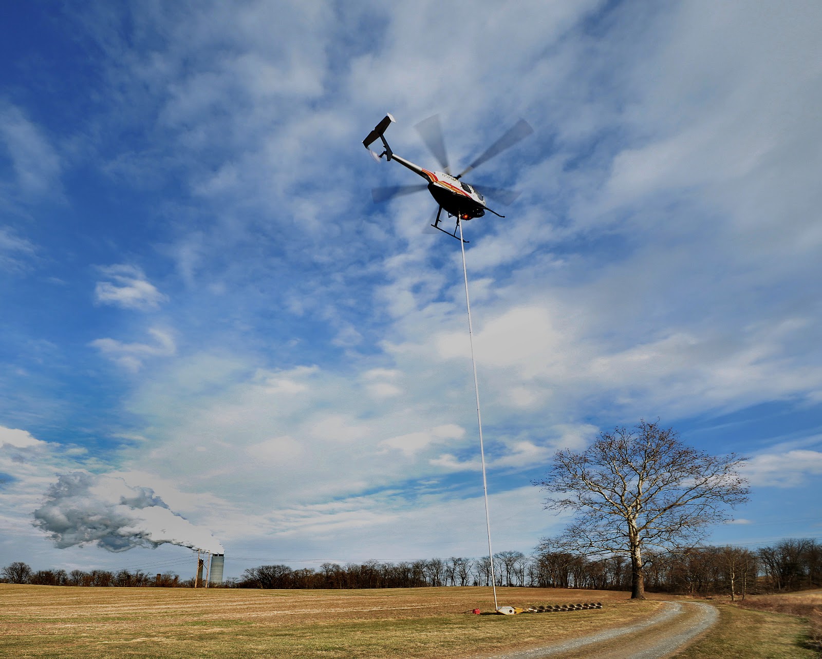 Life's a snapshot Helicopter tree trimming