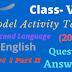 Model Activity Tasks | Second Language (English) | Class 5 | Part One and Part Two | 2020 | PDF | Question & Answer