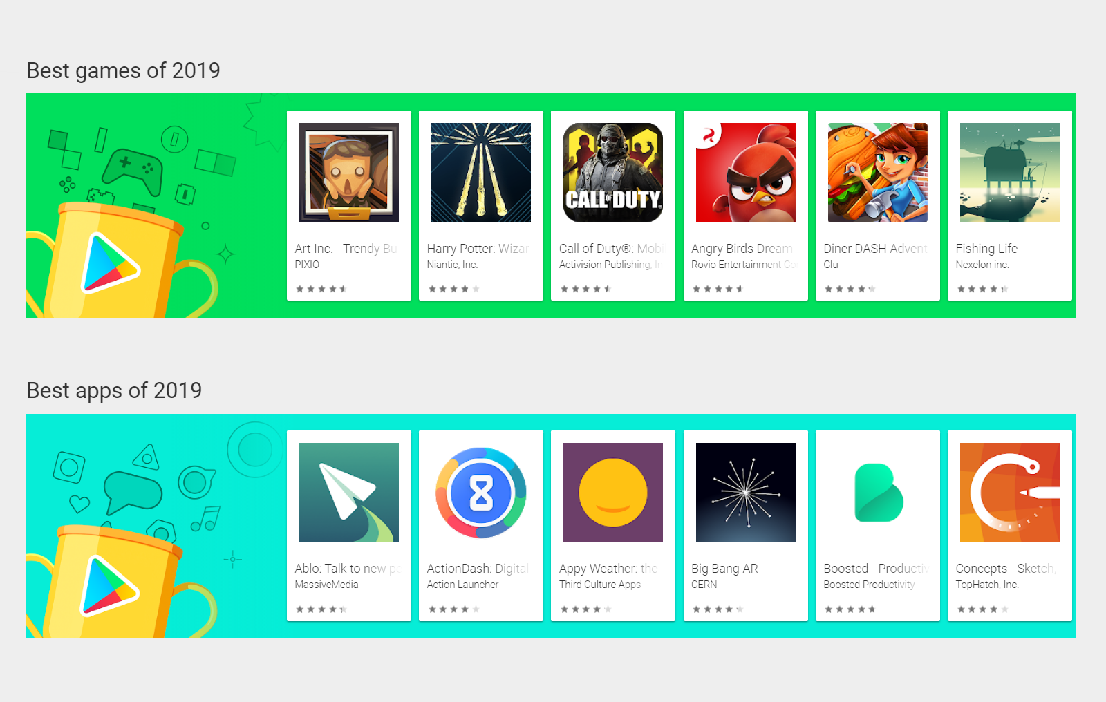 Google highlights the best apps and games of 2015
