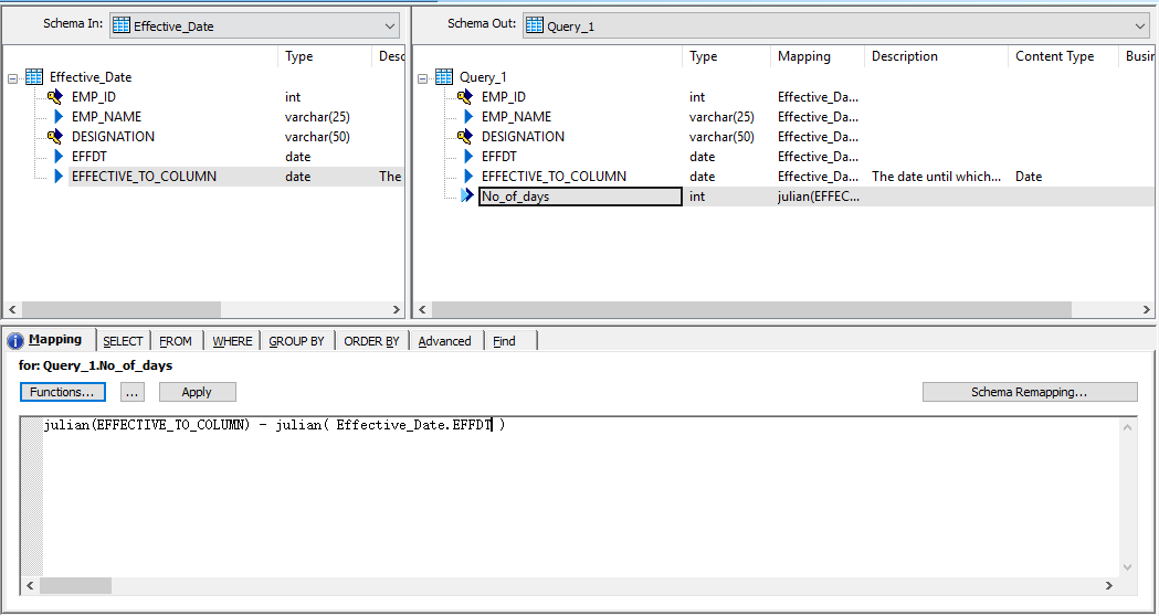 SAP BODS Effective Date Transformation SAPBODS