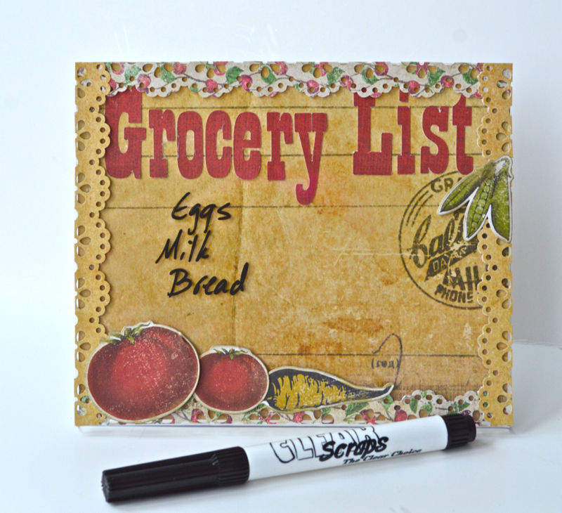 Much Ado About Nothing Grocery List Dry Erase Board (Vintage Style)