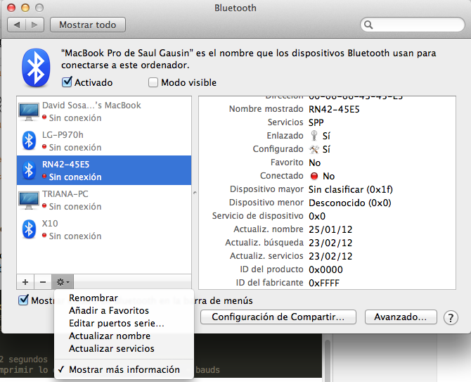 Cómputo Integrado: Python + Arduino con modulo de Bluetooth