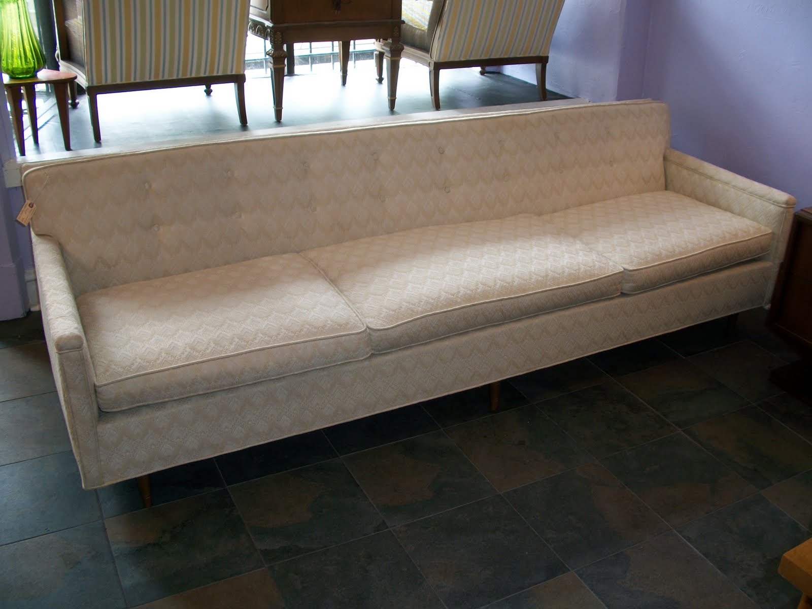 An Orange Moon Mid Century Modern Vintage Sofa