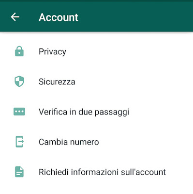 WhatsApp per Android Account