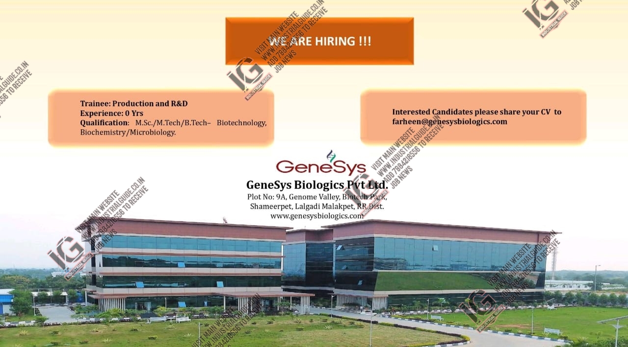 GeneSys Biologics jobs for Production R&D apply now