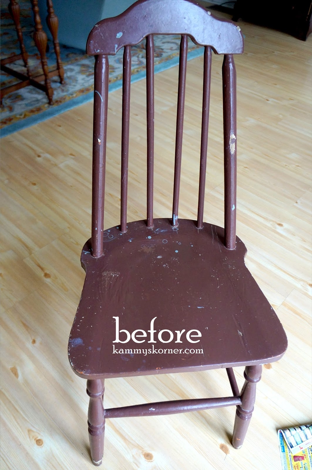 Kammy's Korner A Wood Kitchen Chair Is A Blank Canvas!