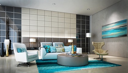 Salas decoradas color turquesa - Decoración de salas con estilo