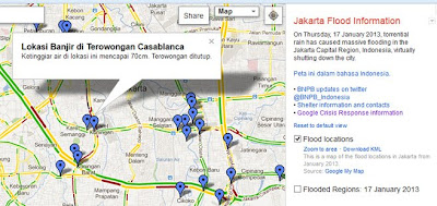 Peta Banjir Jakarta dari Google 