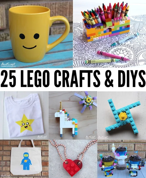 25 Amazing Lego Crafts DIY's Roundup! We are big fans of Lego and love it for building, creating, imagination play and crafting. That's right, craft with your lego pieces! Here's 25 awesome ideas.