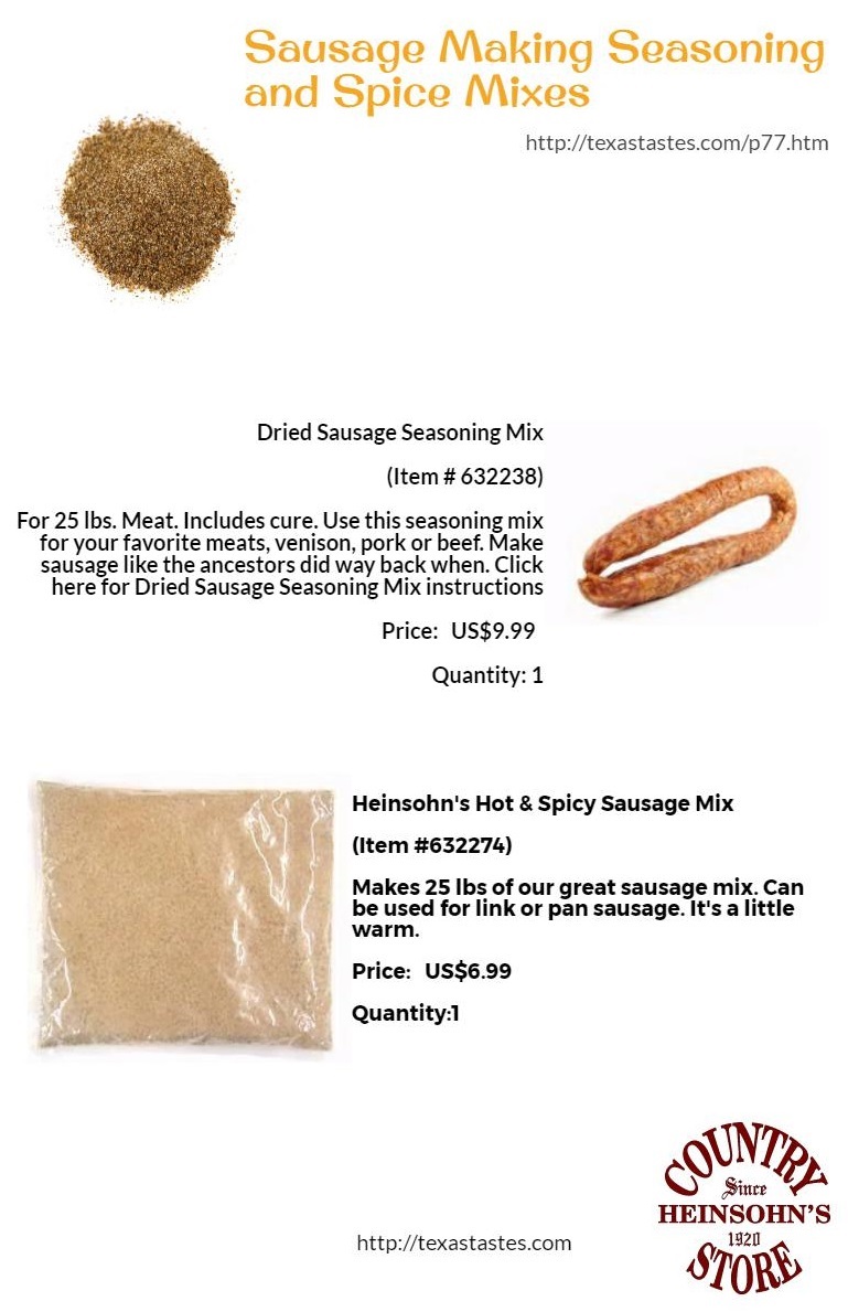 Best Cooking & Cookware Products Supplier Texastastes Sausage