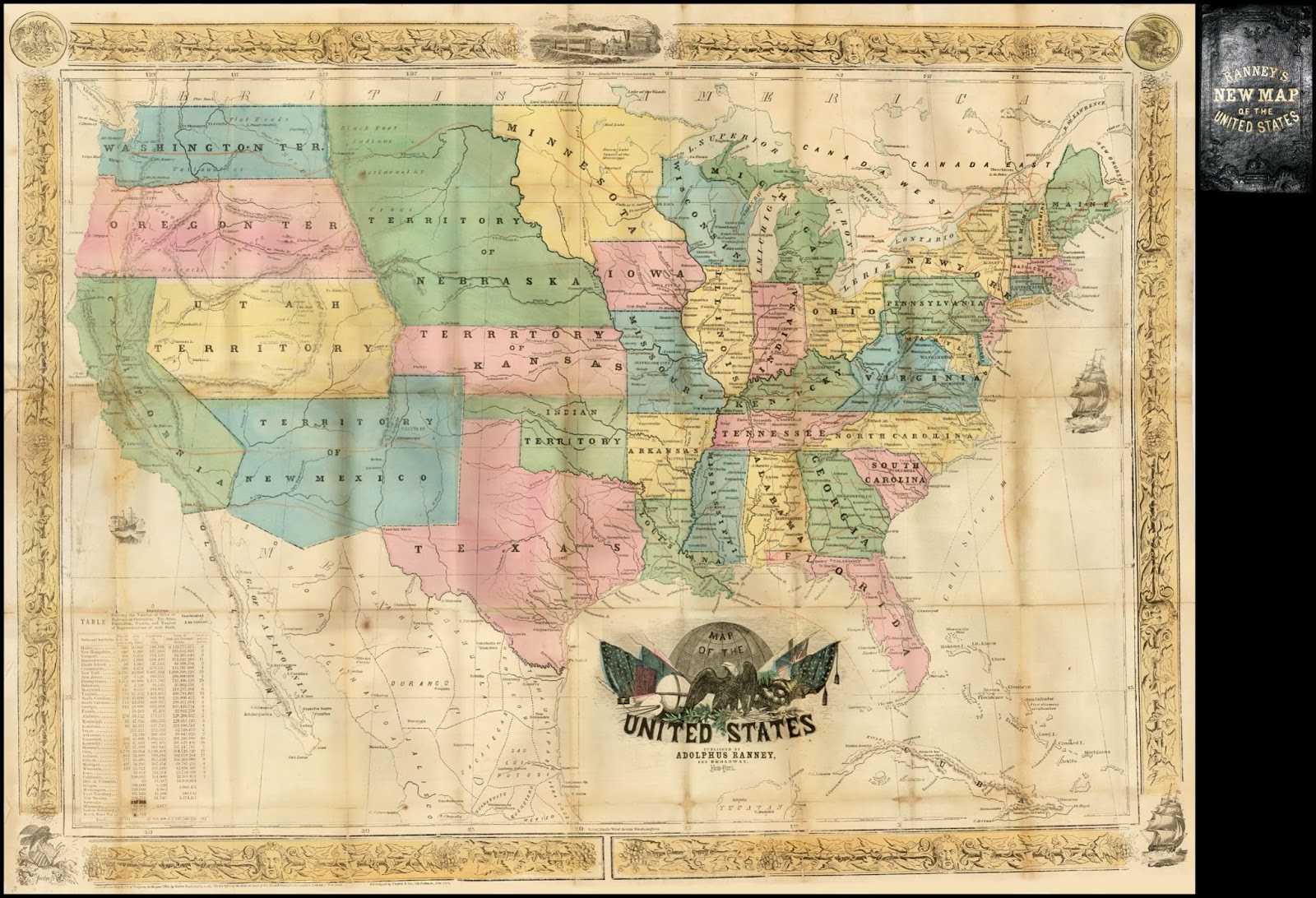U S in 1854 Vivid Maps - USA1854