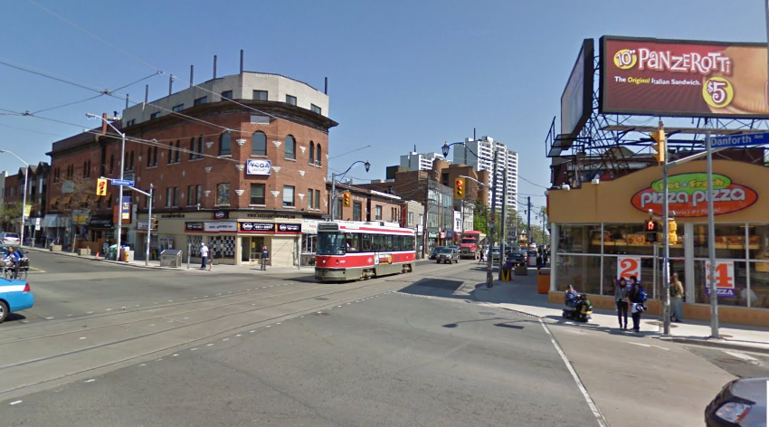 lost toronto: Broadview and Danforth/Then and Now