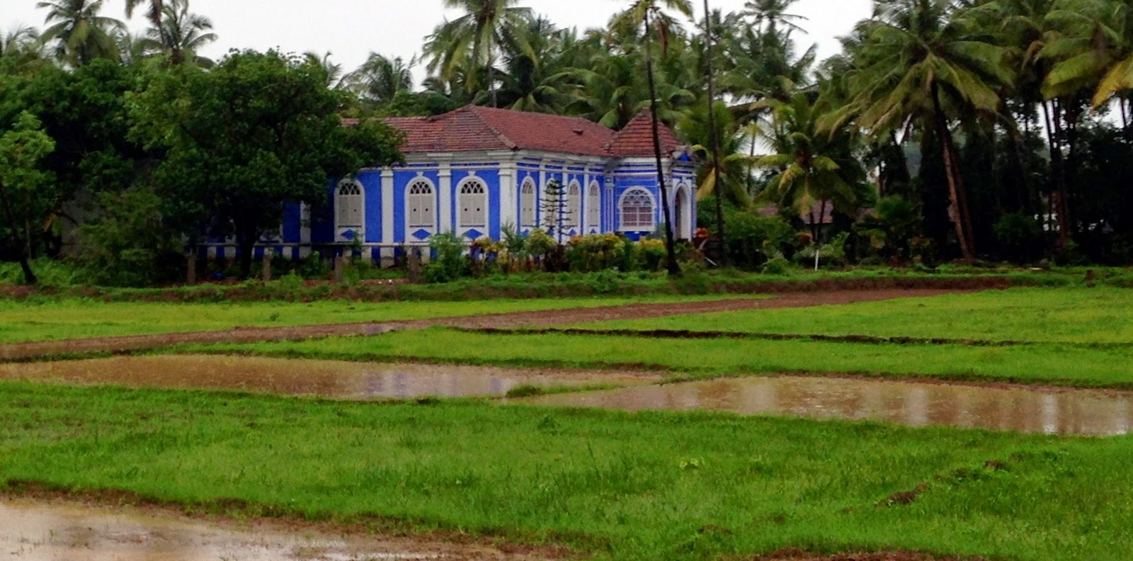 A Portuguese bungalow in Goa. We loved the contrast in this picture.