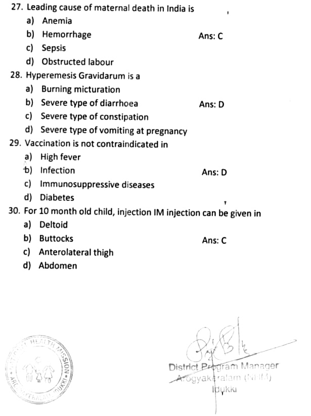 Latest Staff Nurse Recruitment Staff Nurse Papers Exam Pattern