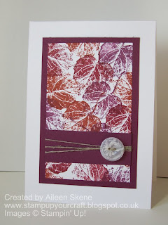 An autumnal panel of Stampin Up's French Foliage