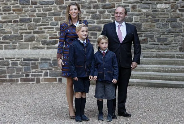 Grand Duke Henri and Duchess Maria Teresa, Hereditary Grand Duke Guillaume and Hereditary Grand Duchess Stephanie, Prince Felix, Princess Claire