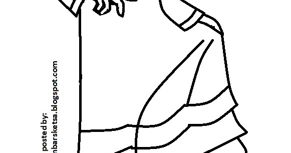 mewarnai gambar baju muslim anak perempuan