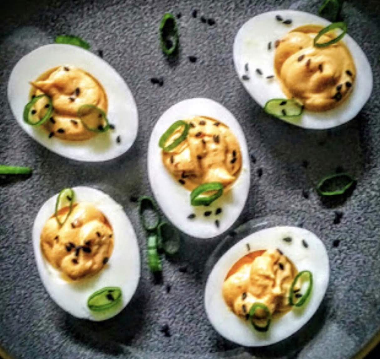 chilli deviled eggs