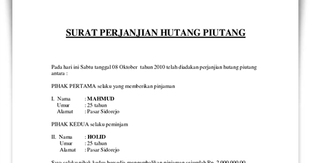 Anehnya Hidup: Contoh Surat Pernyataan Diri