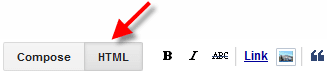 Blogger editor HTML mode button