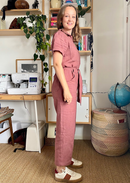 Diary of a Chain Stitcher: Closet Case Patterns Blanca Flight Suit in Maple Vintage Finish Linen from The Fabric Store