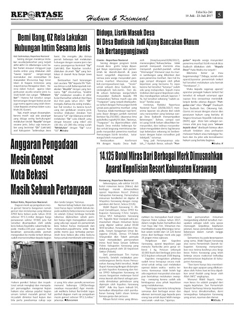 Reportase Nasional Edisi 241 Tanggal 10 Juli - 23 Juli 2017