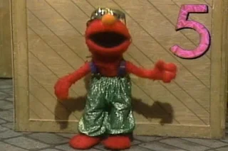 Elmo and two muppets sing Elmo's Jive Five about number 5. Sesame Street 123 Count with Me