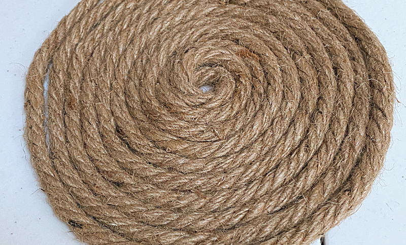 coil of thick jute from dollar tree