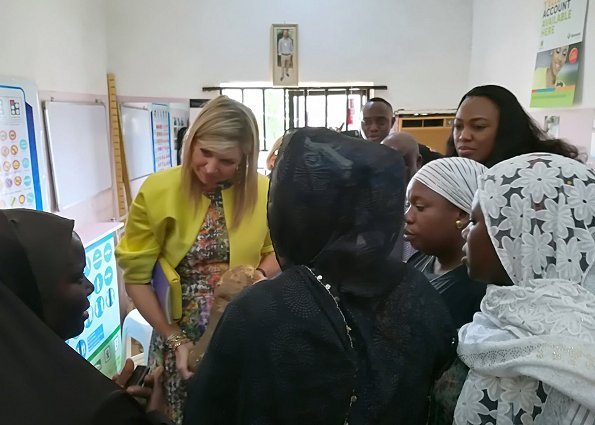 The entire outfit of Queen Maxima is by the Belgian brand, Natan. Nigerian Diamond Bank. President, Yemi