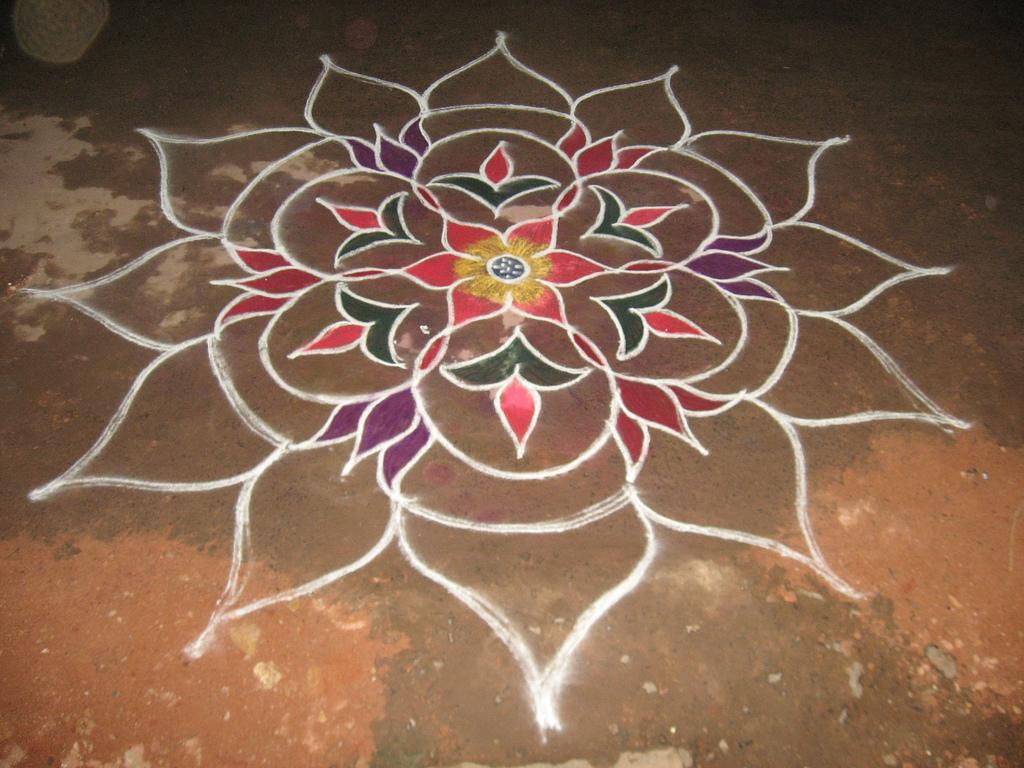 Beautiful Kolam and Painting: Rangoli Kolam