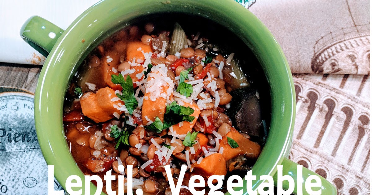 Slow Cooker Lentil, Vegetable and Pasta Soup soupswappers