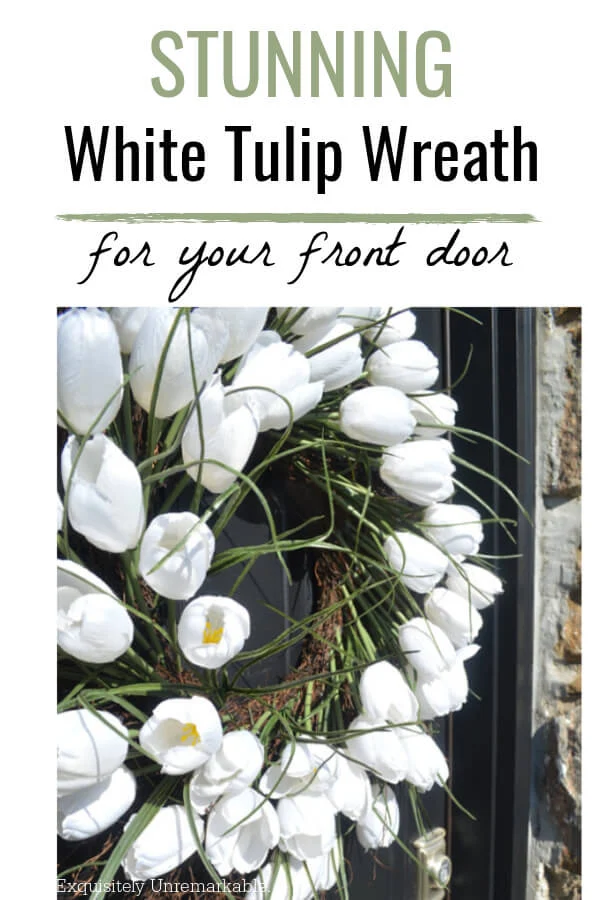 Stunning White Tulip Wreath For Your Front Door