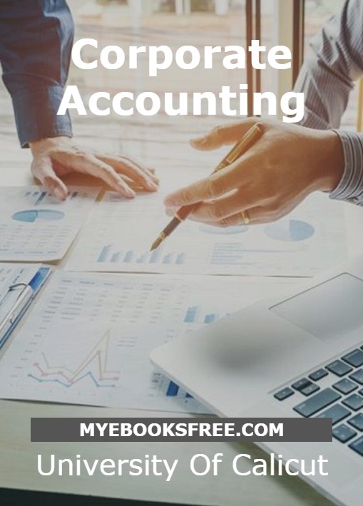 Corporate Accounting by University Of Calicut PDF DOWNLOAD