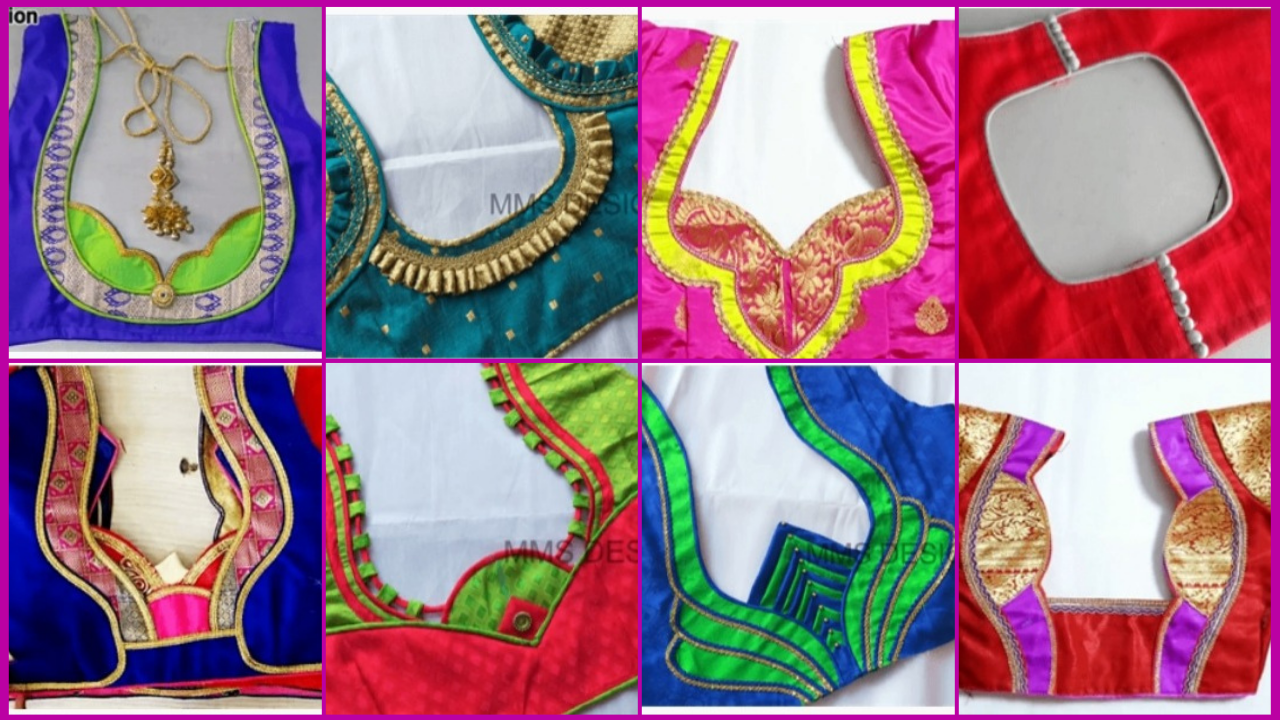 Pattu Saree Blouse Back Neck Designs || Paithani Blouse Designs ...