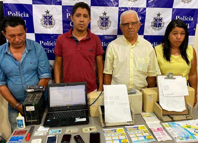 Quadrilha suspeita de fraudar bingo é presa em Lapão