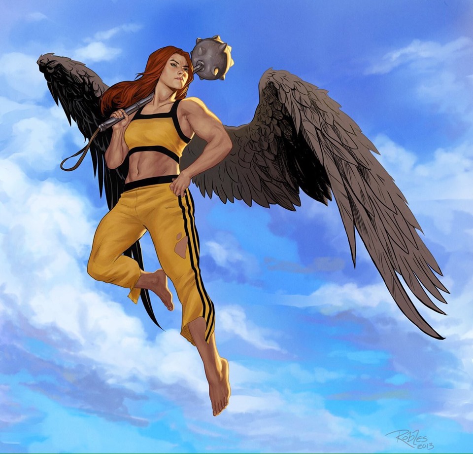 Hawkgirl Art by Nick Robles.