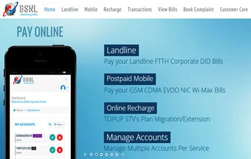 Discount on BSNL bill payment and recharges