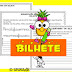 Atividades de língua portuguesa - bilhete