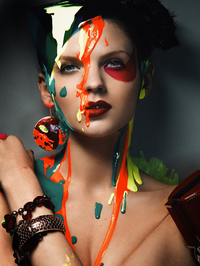 ANTM Cycle 10 5th Episode Beauty Shots with Paint Photo Shoot